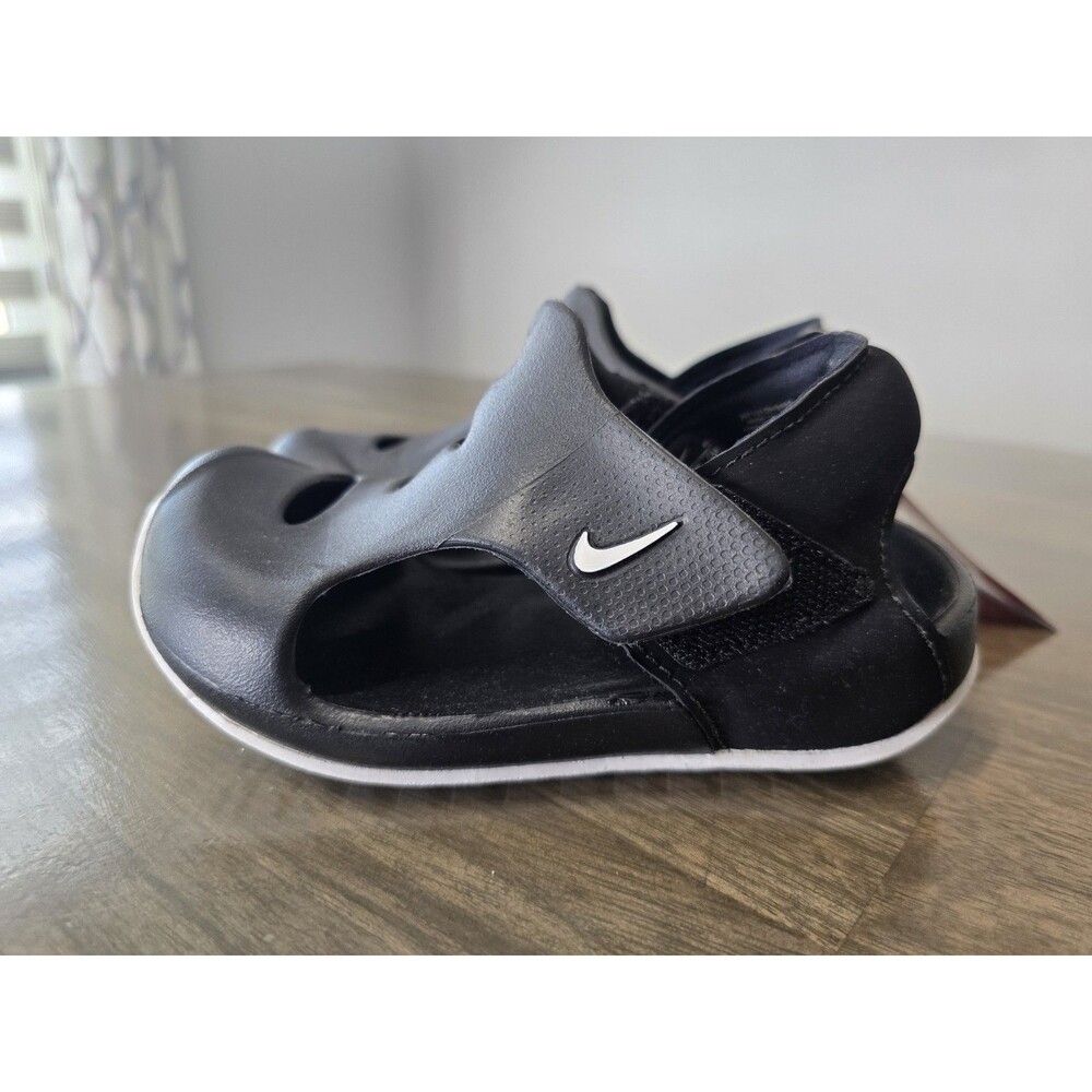 NEW Nike Sunray Protect 3 Toddler Sandals - Size 10C, Black/White, DH9465-001